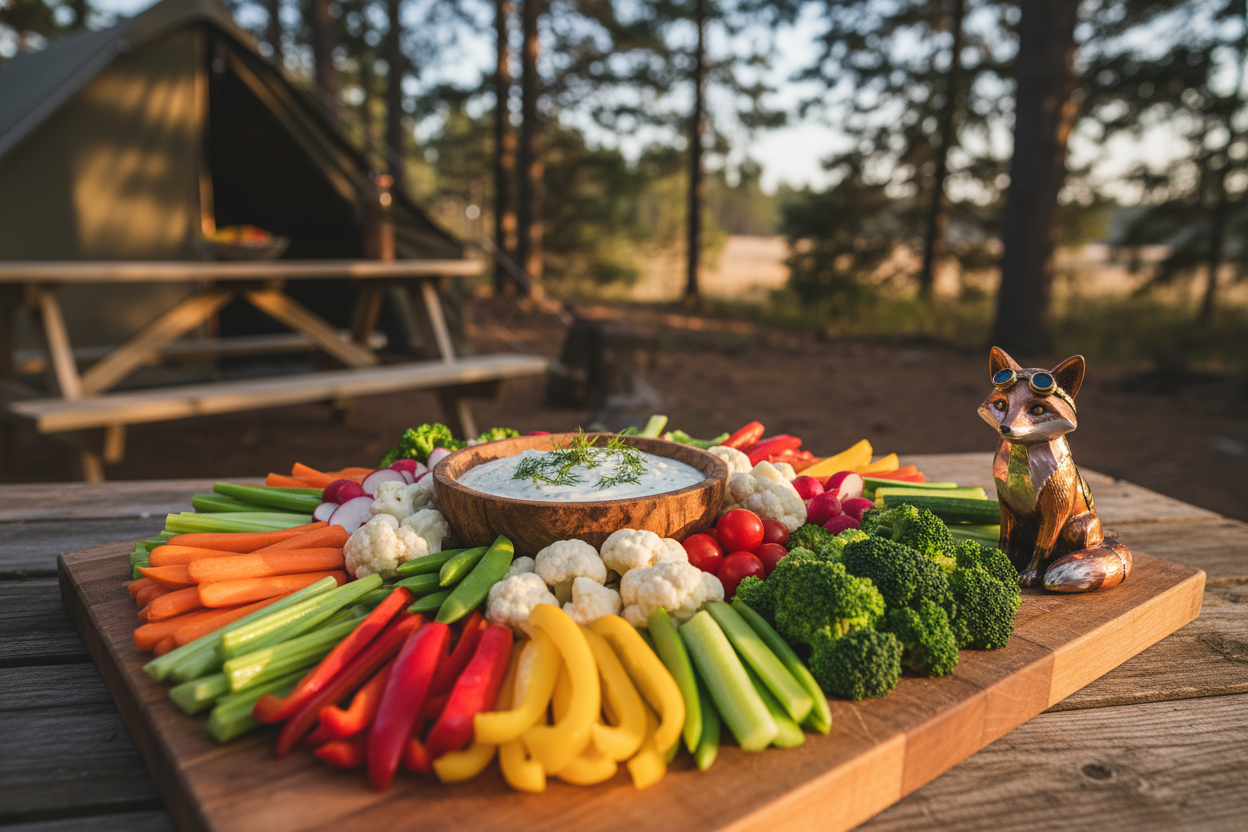 Légumes Arc-en-ciel avec Trempette Ranch Maison