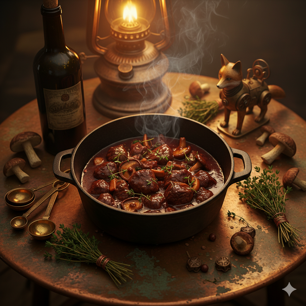 Mijoté de bœuf aux champignons d'automne du Renard