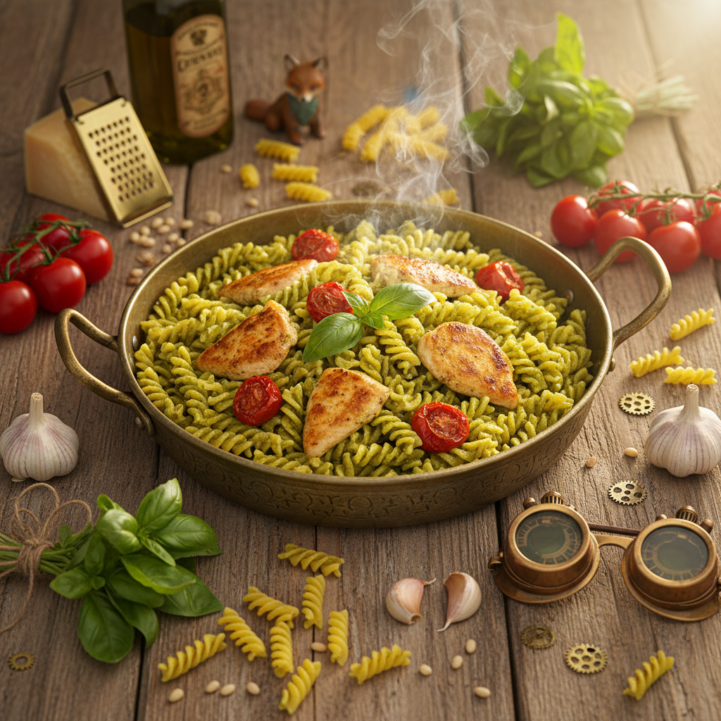 Pâtes au pesto des petits futés