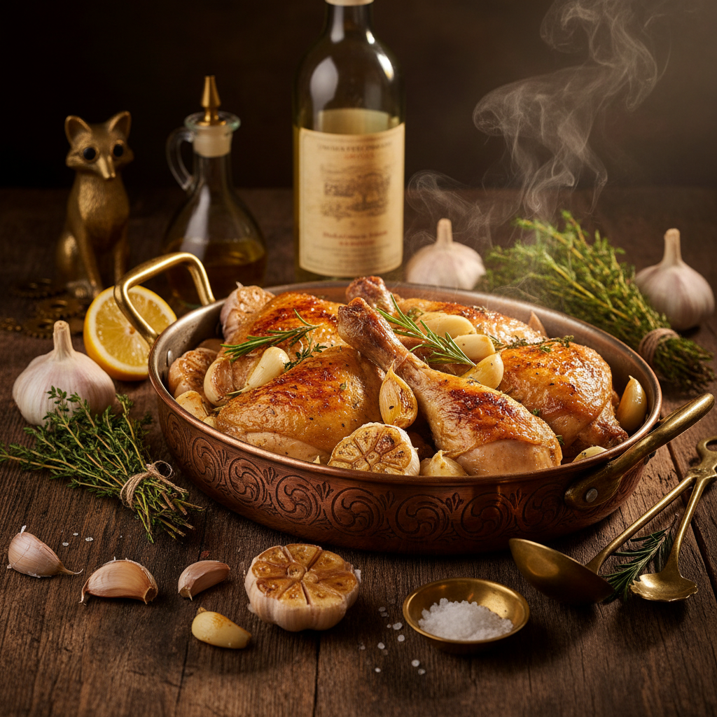 Poulet aux 40 gousses d'ail