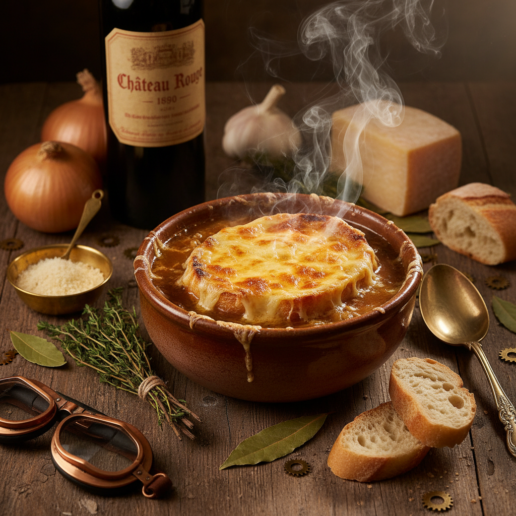 Soupe à l'oignon gratinée de l'Automne